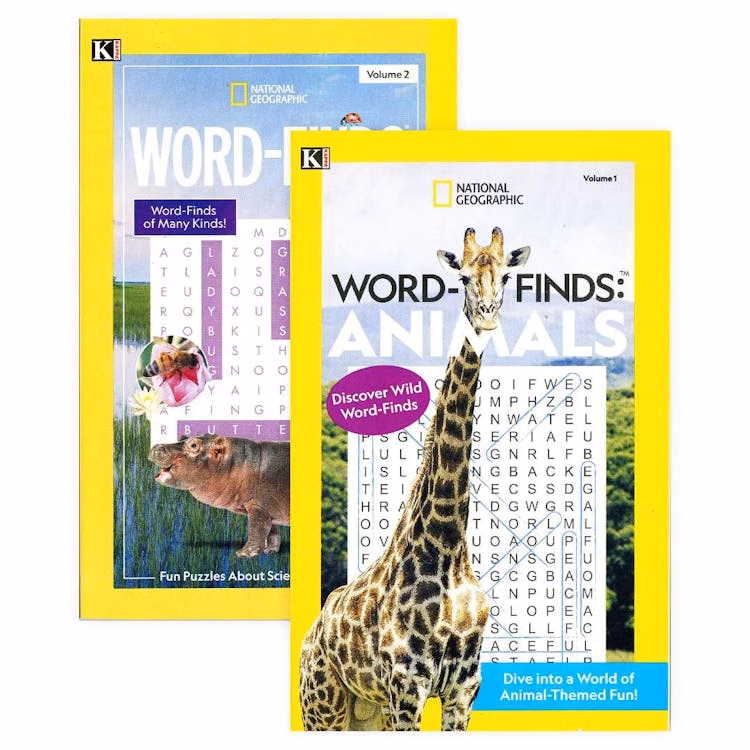 National Geographic Word Find Books - Two Titles