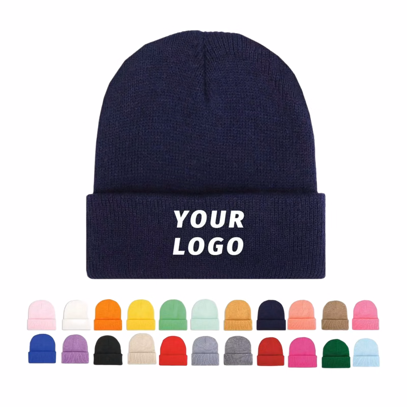 Custom Knitted Cuffed Beanie