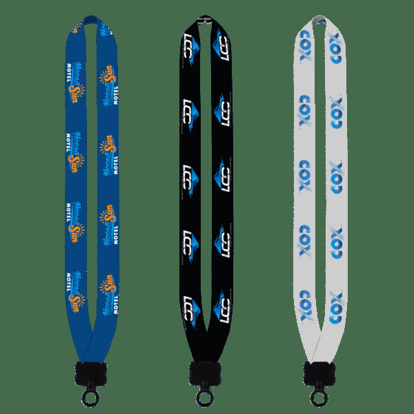 1" Dye-Sublimated Lanyard with Plastic Clamshell & O-Ring
