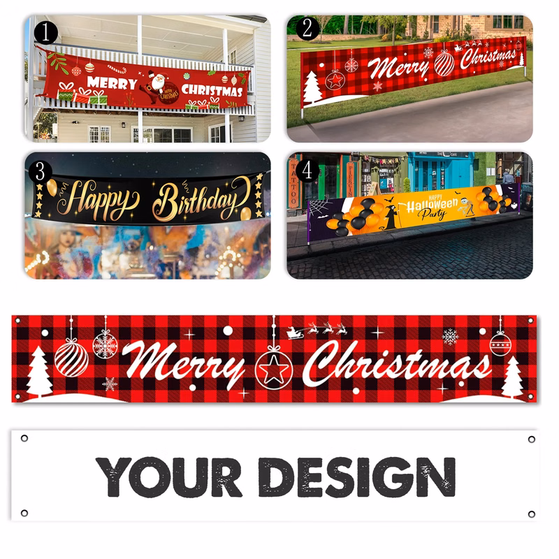 Christmas Banner Outdoor Decorations