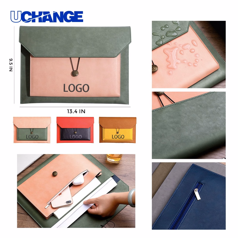 A4 Leather Document Bag Organizer