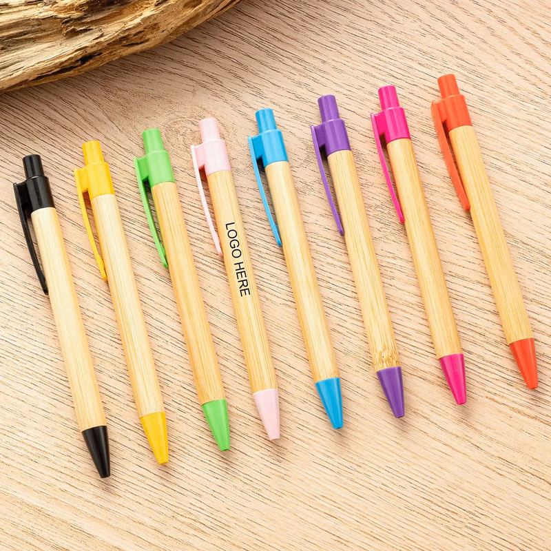 Eco-friendly Bamboo Click-action Pen