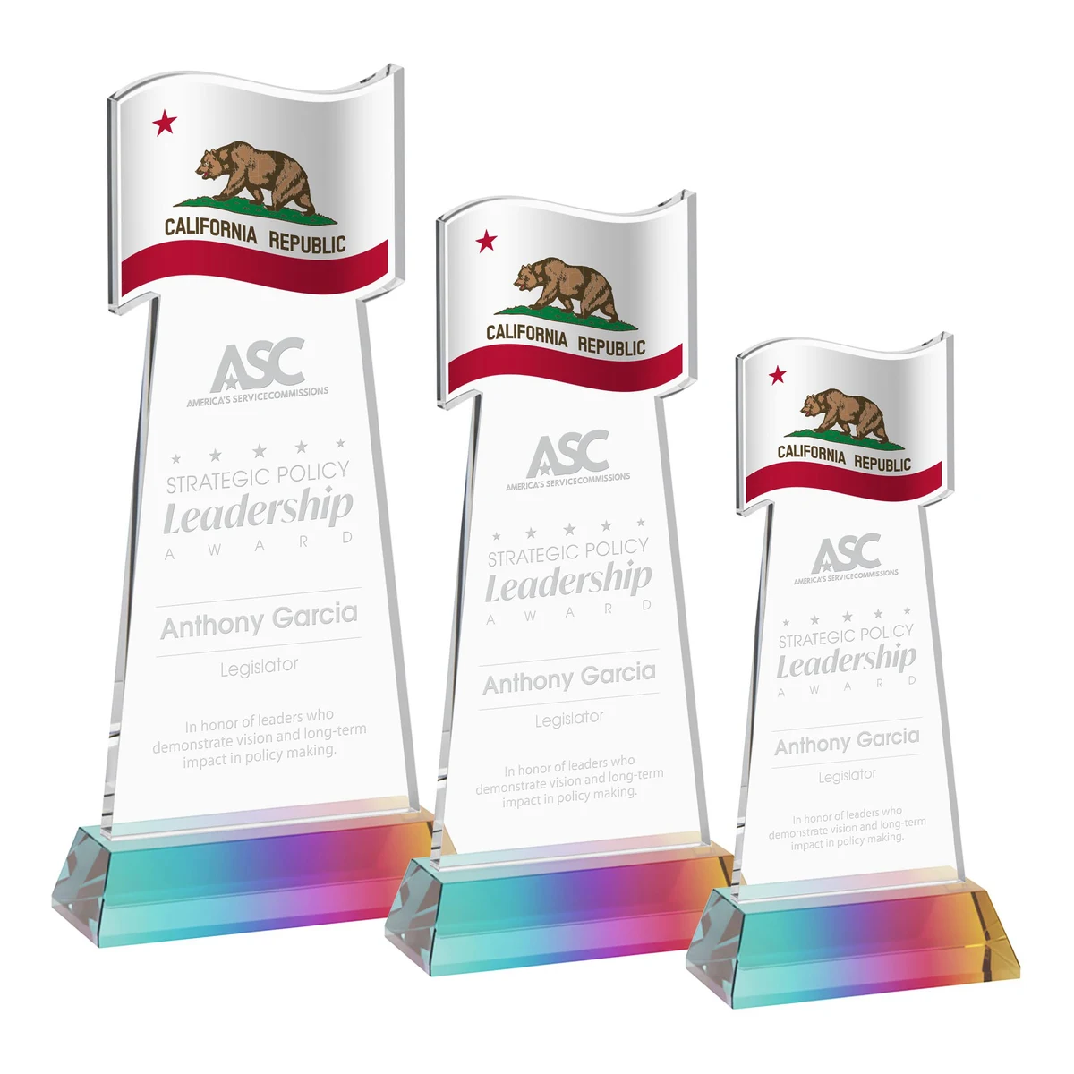 Flag Award on Hartford Base - Prismatic 1
