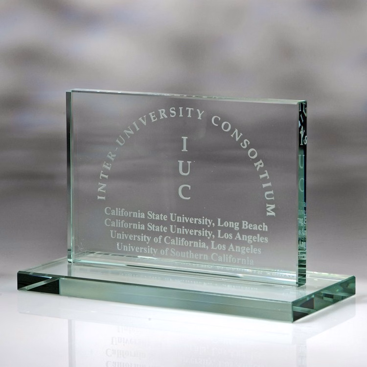 6" Award- Awards, Trophy,Horizontal Plaque w/Base 3/4"d_D376GA