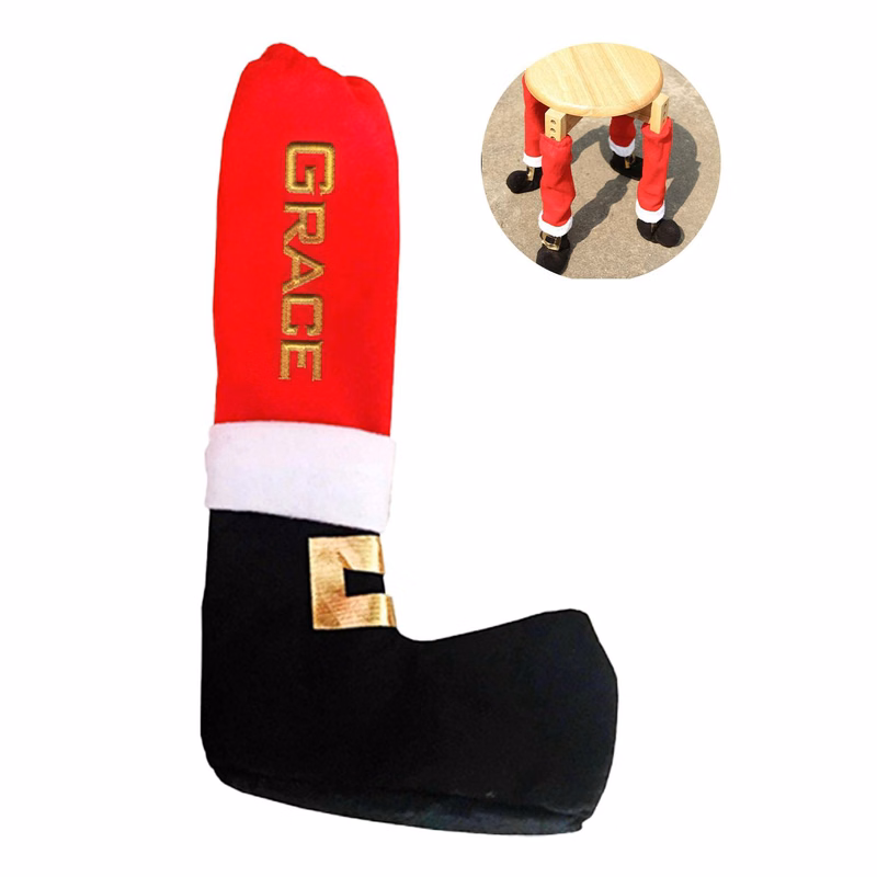 Christmas Table Chair Leg Cover