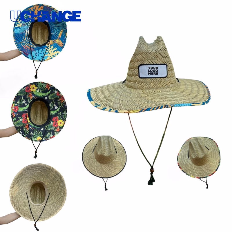 Straw Hat with Custom Patch