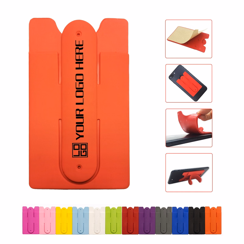 Tough Silicone Phone Card Holder & Stand