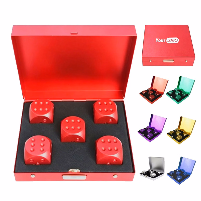 Colored Aluminum Dice Set