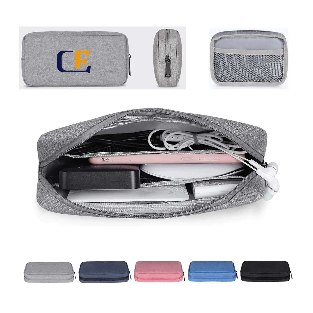 Zippered Waterproof Portable Electronic Organizer Bag 1