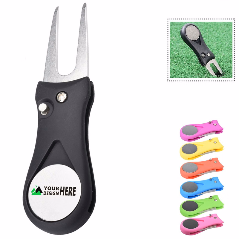Foldable Golf Divot Tool Ball Marker Magnetic