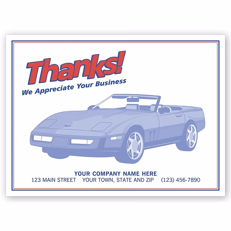 Auto Floor Mats, "Thanks!"
