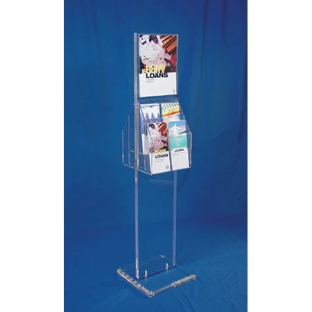 2-Sided Clear Acrylic Floor Sign & Literature Holder 1