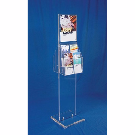 2-Sided Clear Acrylic Floor Sign & Literature Holder