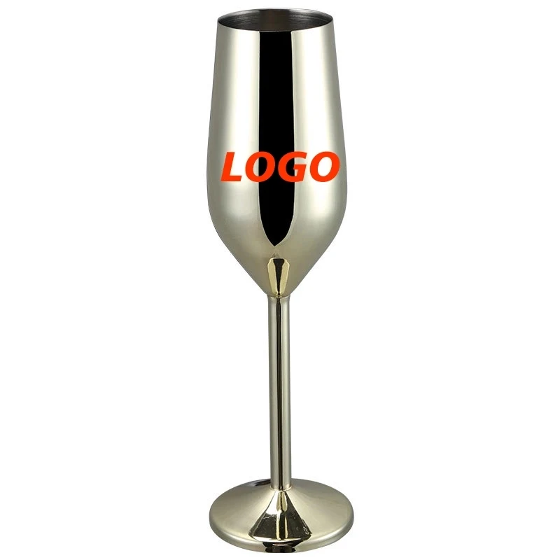 Custom 7 oz Stainless Steel Champagne Glasses 1