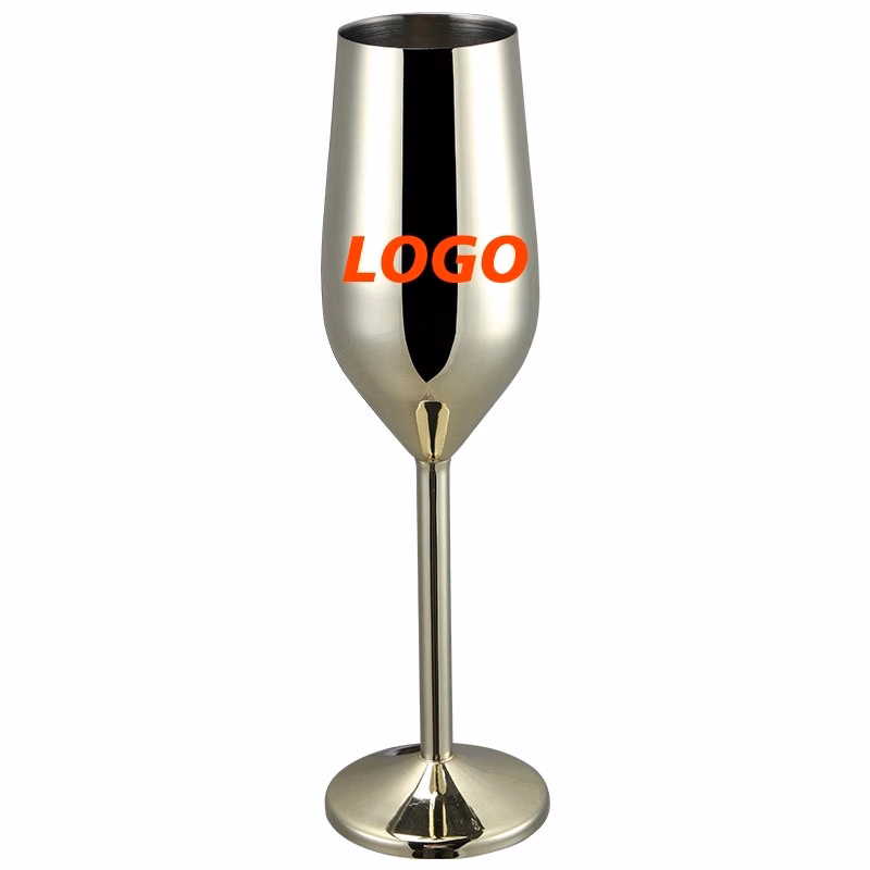 Custom 7 oz Stainless Steel Champagne Glasses