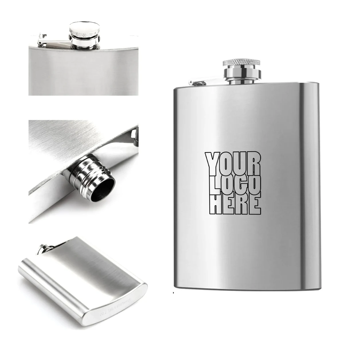 10oz. Stainless Steel Hip Flask 1