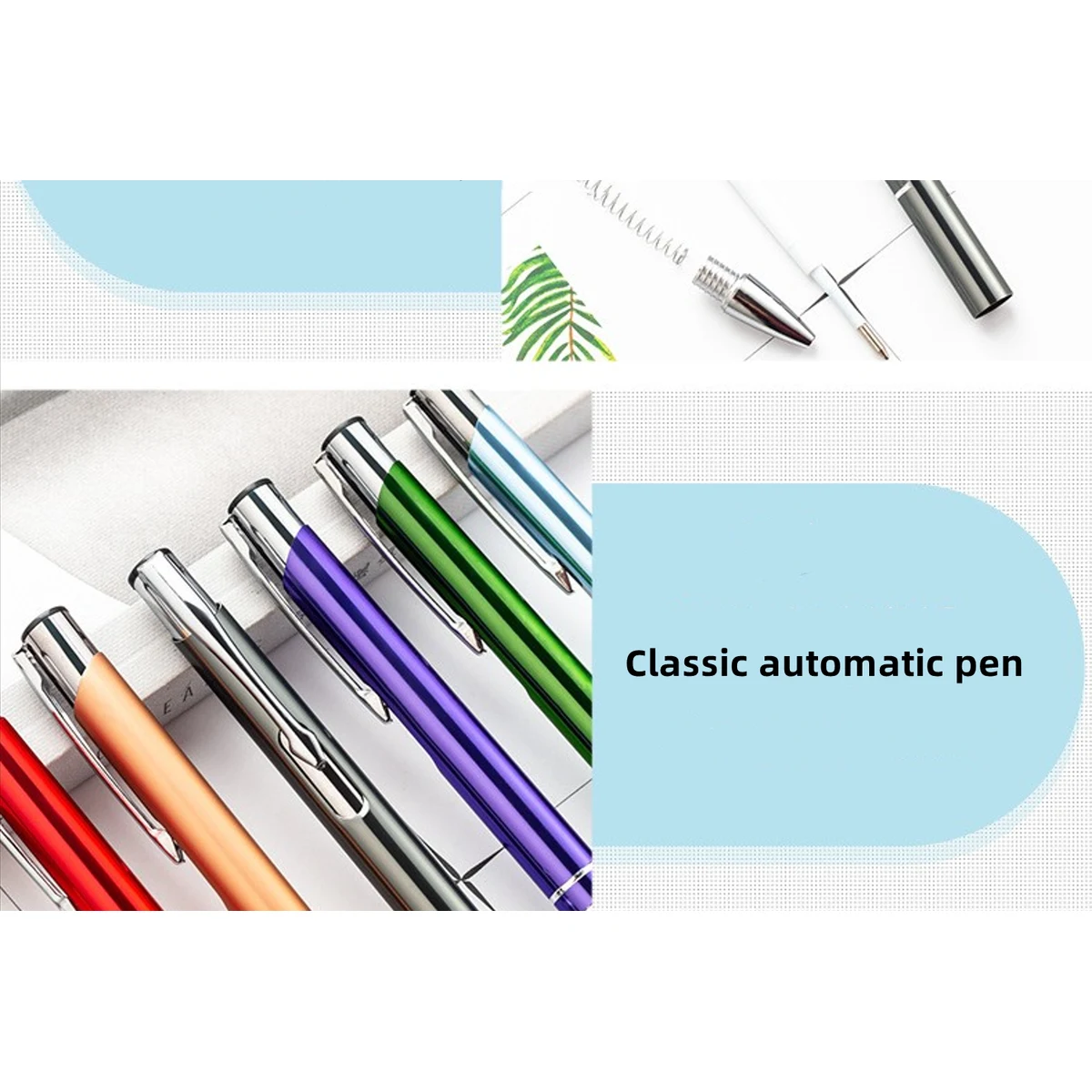 Metal push ballpoint pen 1