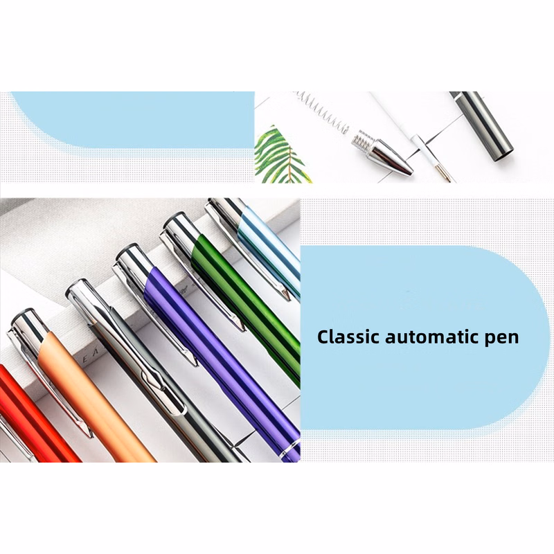 Metal push ballpoint pen