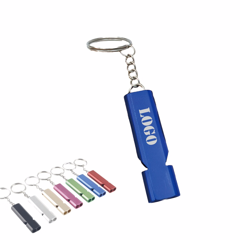 Outdoor Aluminum Whistle Key Chain