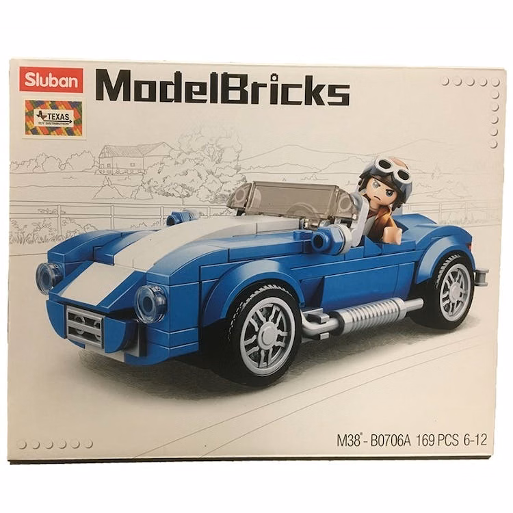 Cobra GT40 Building Brick Kit - 172 Pieces Ages 6+