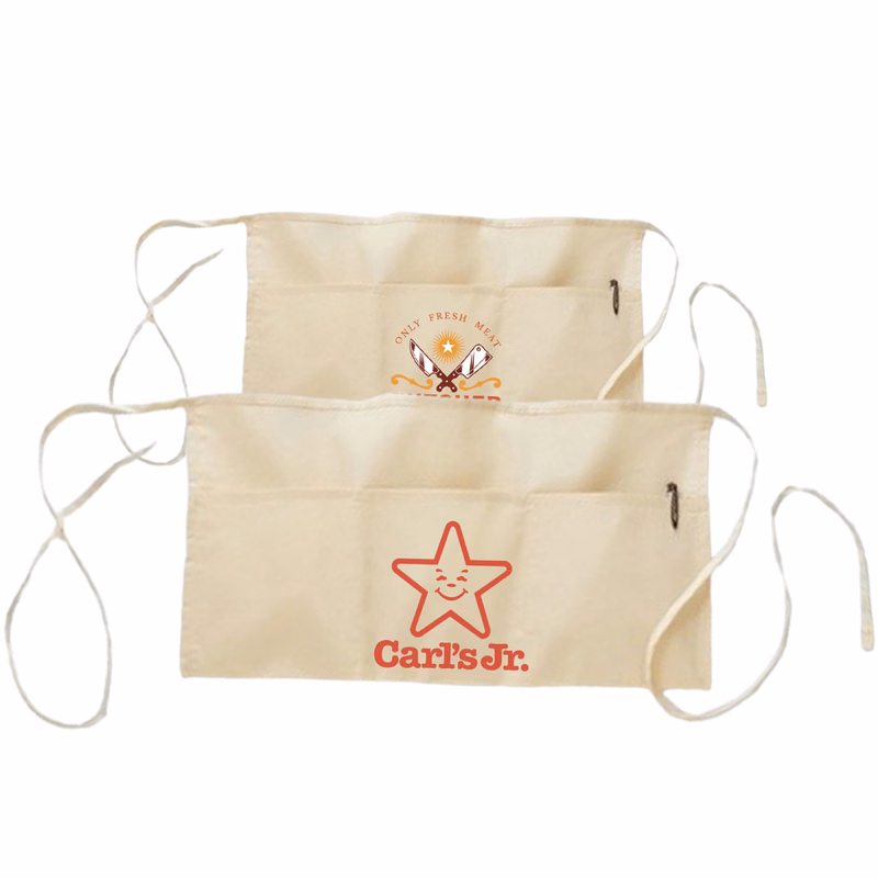 100% Cotton Fabric Waist Apron USA Decorated (24" x 12")