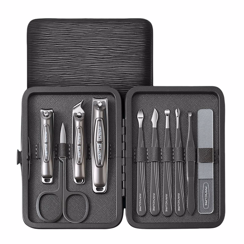10-Piece Professional Nail Care Kit with Nail Clippers.