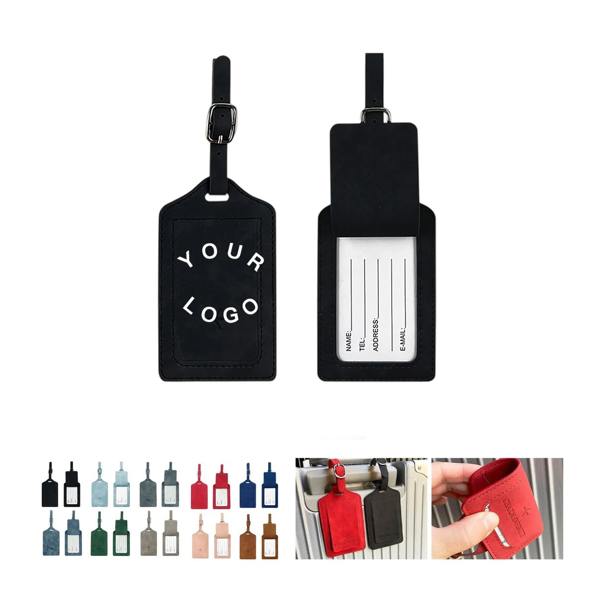 PU Leather Luggage Tag and Passport Cover 1