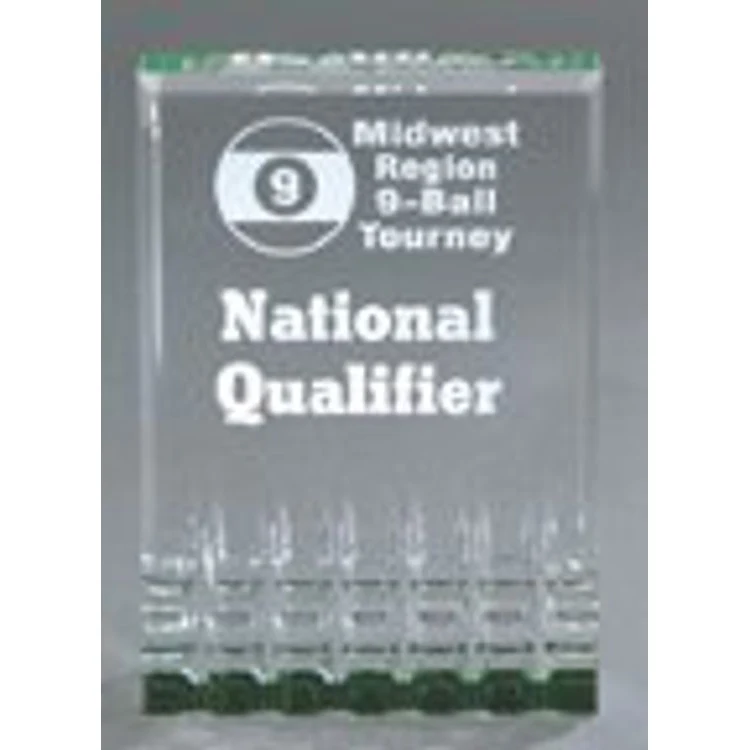 4.25" x 6" Green Mirage Acrylic Award 1