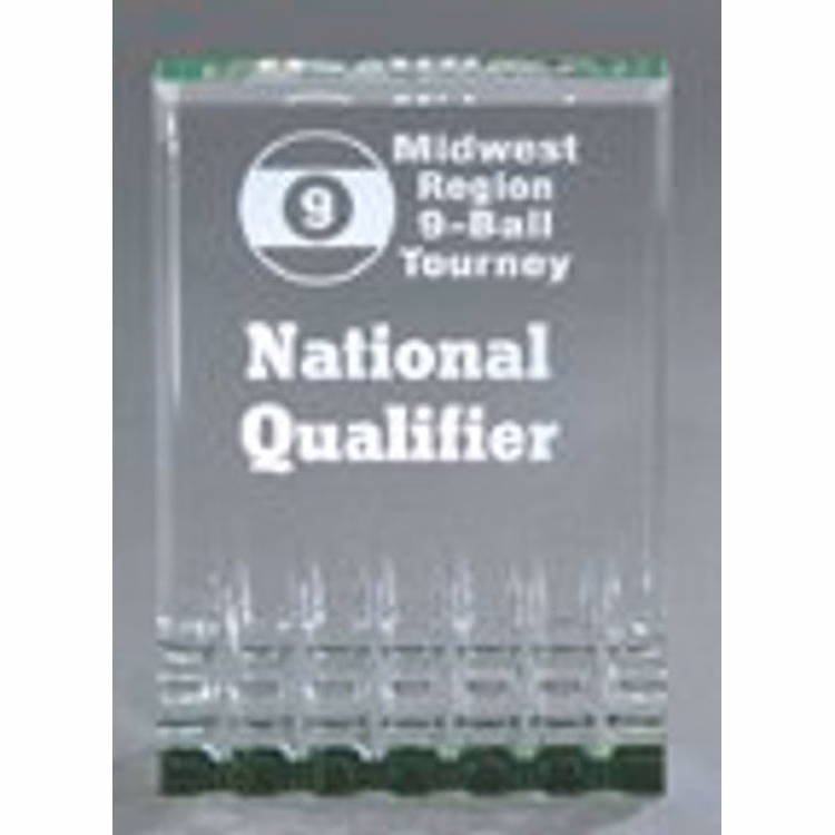 4.25" x 6" Green Mirage Acrylic Award