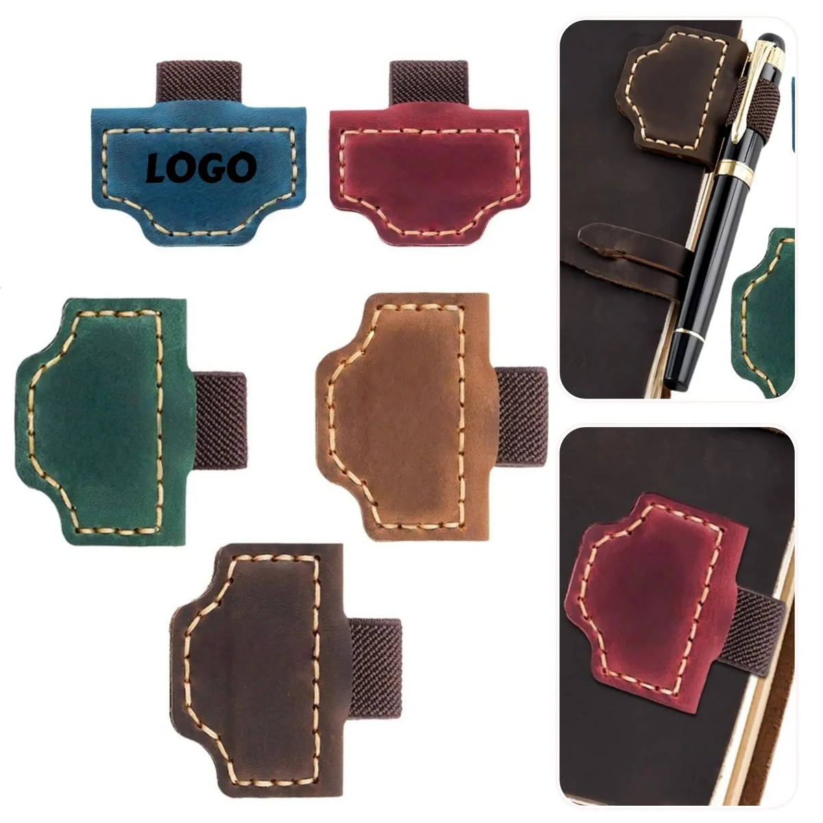 Leather Magnetic Page Holder Pen Clip 1
