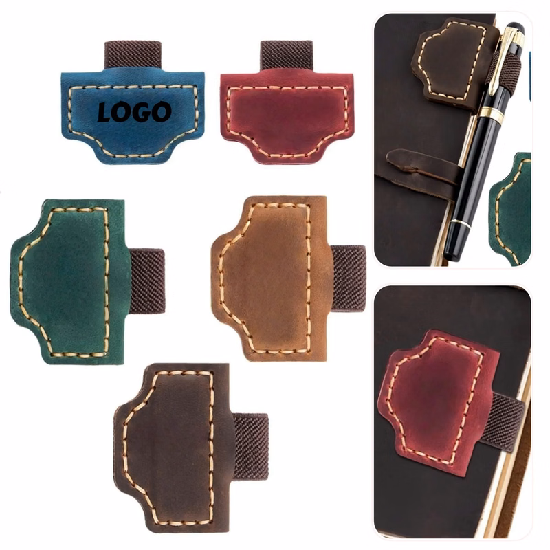 Leather Magnetic Page Holder Pen Clip