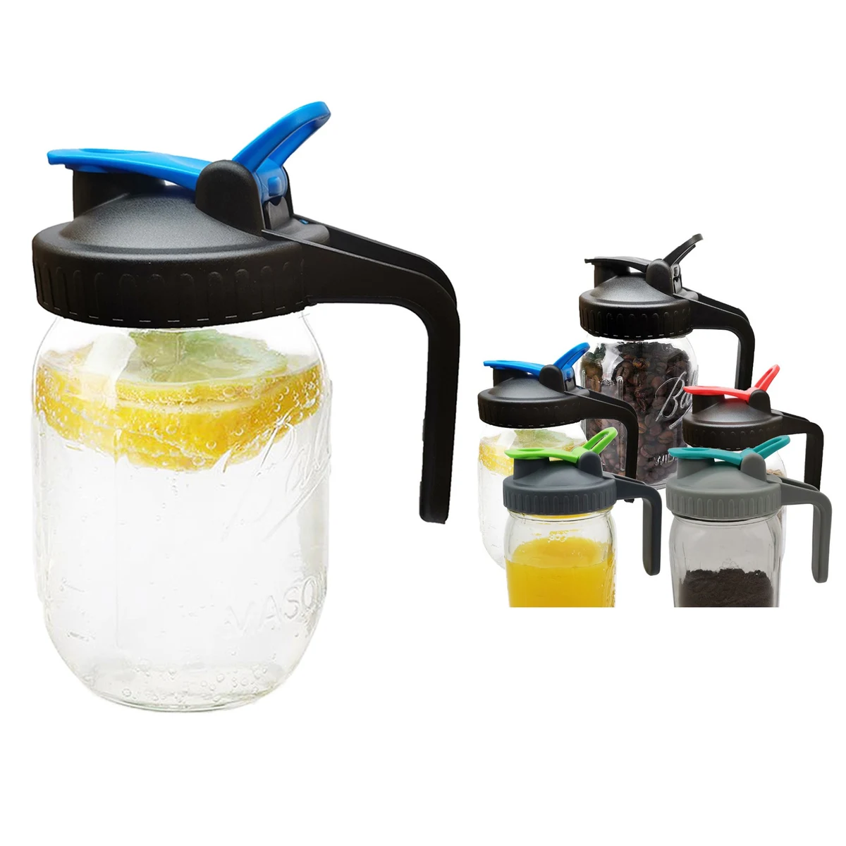 Heavy Duty Glass Mason Jar Pitcher 1