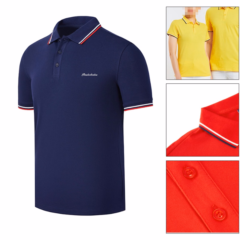 Cotton Lapel Short-sleeved Polo Shirt
