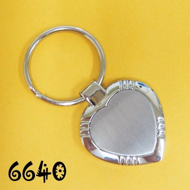 Silver Heart Shape Key Ring