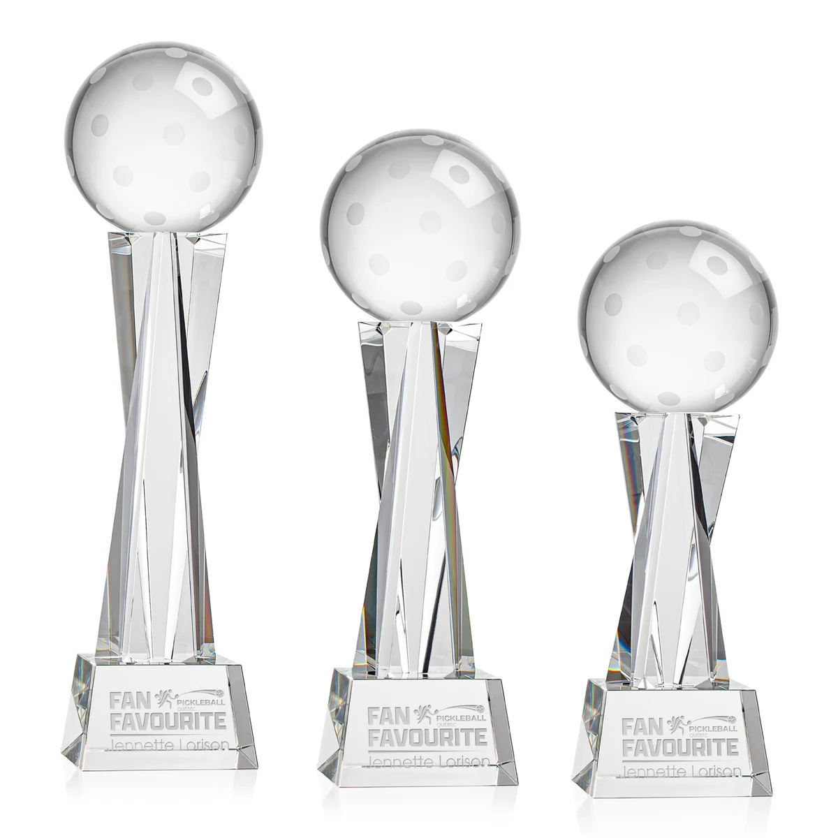 Pickleball Award on Grafton Base - Clear 1