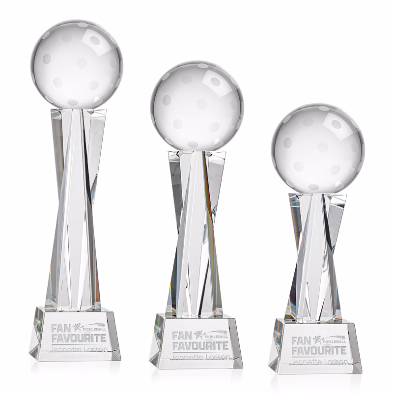 Pickleball Award on Grafton Base - Clear