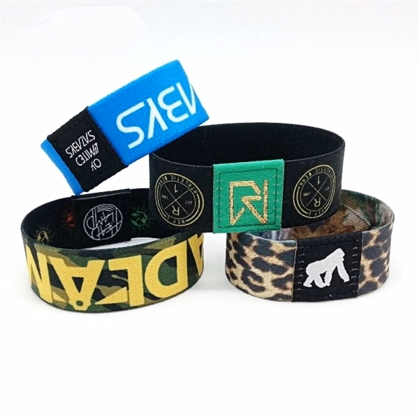 Full Color Printed Elastic Woven Wristband
