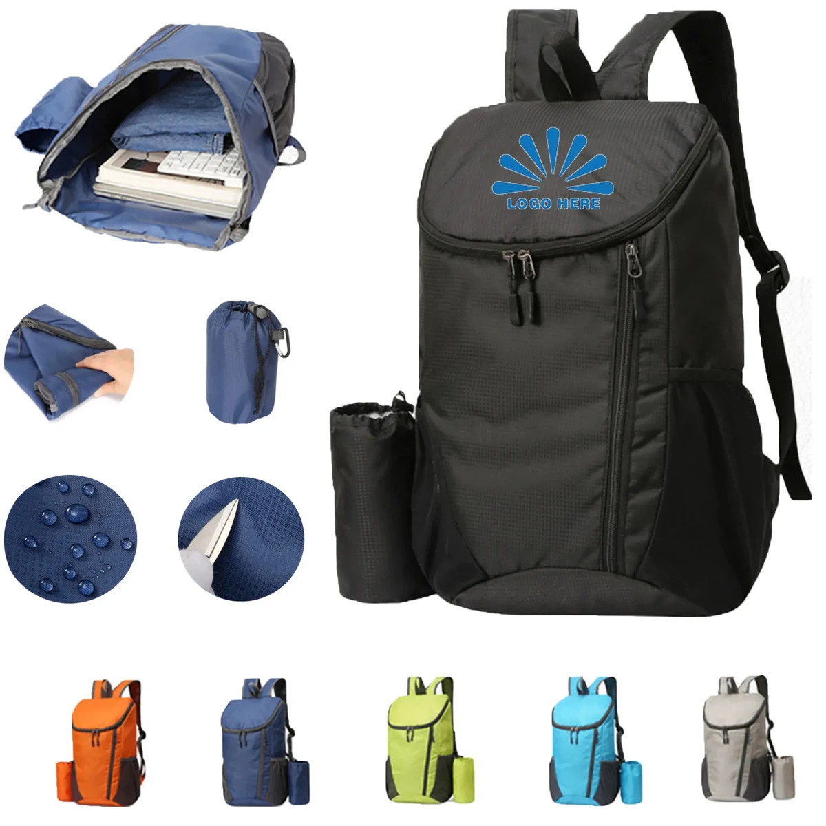 420D Polyester Foldable Shoulder Hiking Bag 1