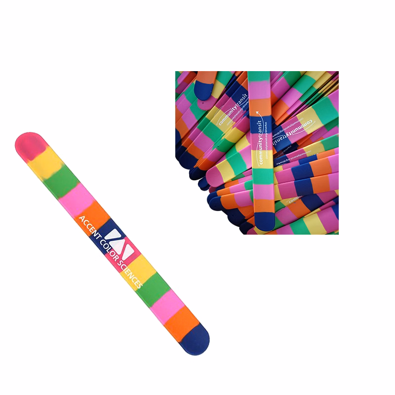 Silicone Rainbow Slap Bracelet