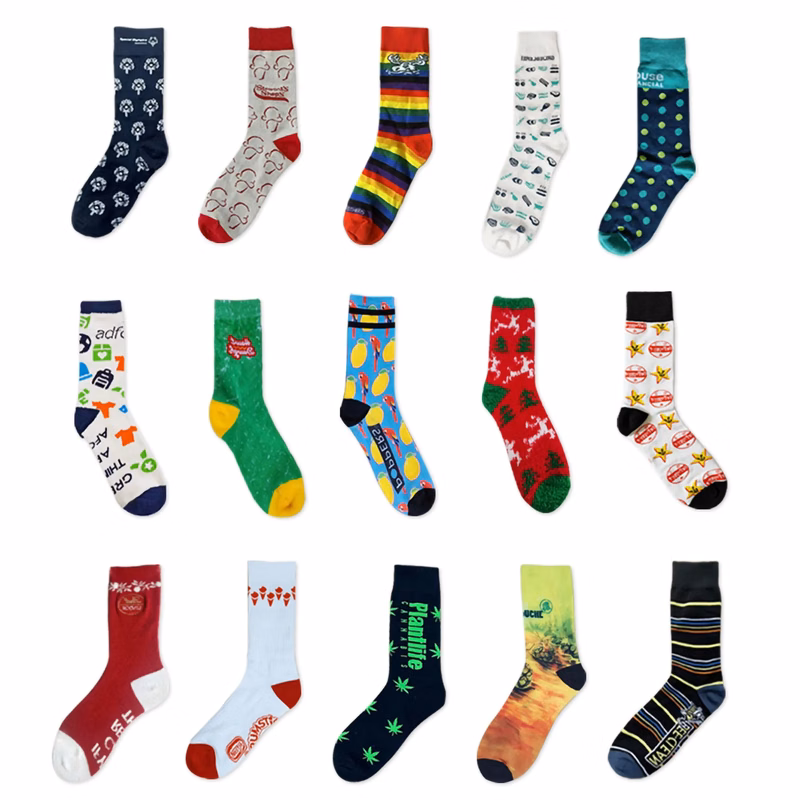 MOQ50 Custom Printed Socks