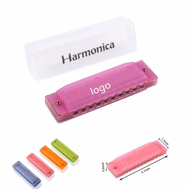 10 Hole Translucent Harmonica for Children Kids