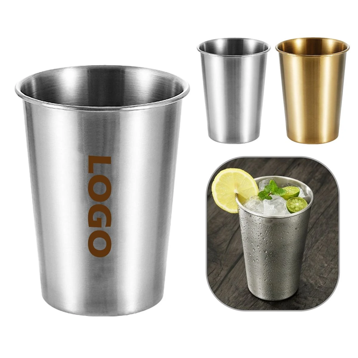 304 Stainless Steel Golden Beer Mug 1