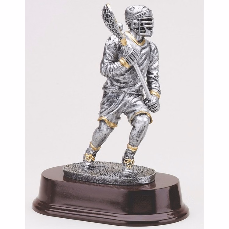 7 1/2" Tall Lacrosse Right Male Figure Award
