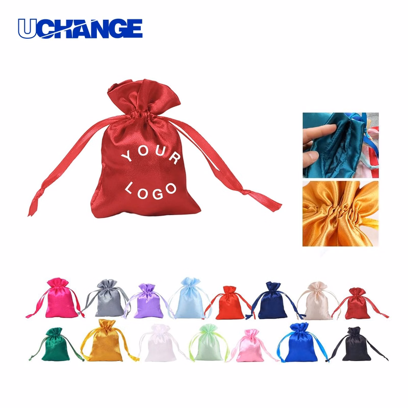 Silk Fabric Gift Pouch with Print