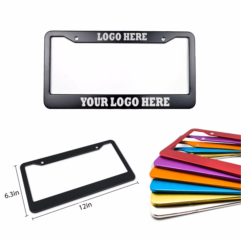 Car License Plate Frame With Screws Accessories