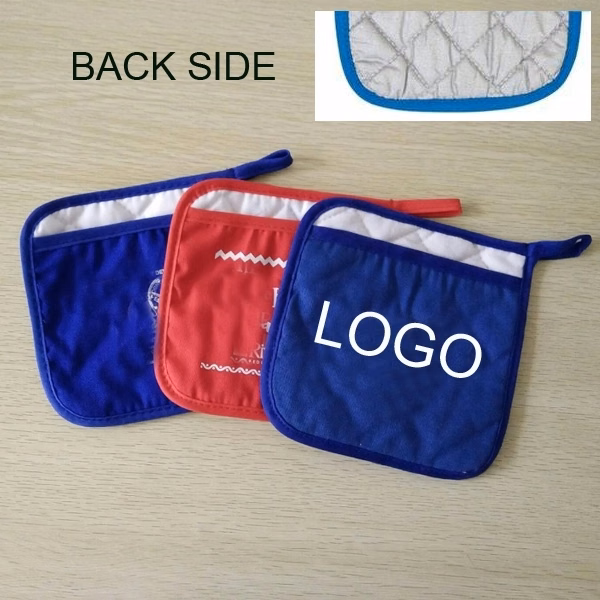 Cotton Canvas Quilited Pot Holder with Pocket