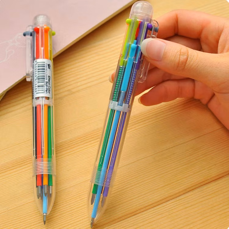 6 Colors Retractable Ballpoint Pens