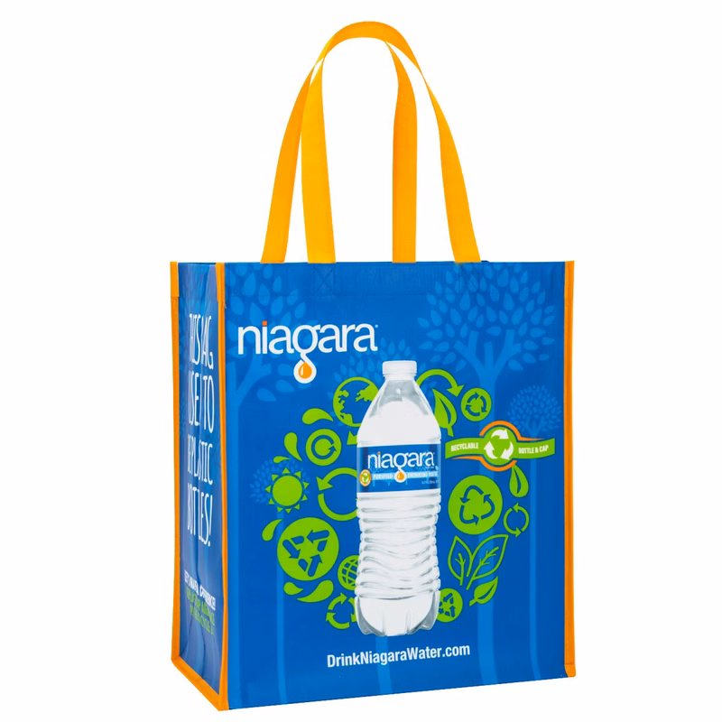 Recycled Full-Color Printed 150g Laminated RPET Promotional Bag 13"x15"x8
