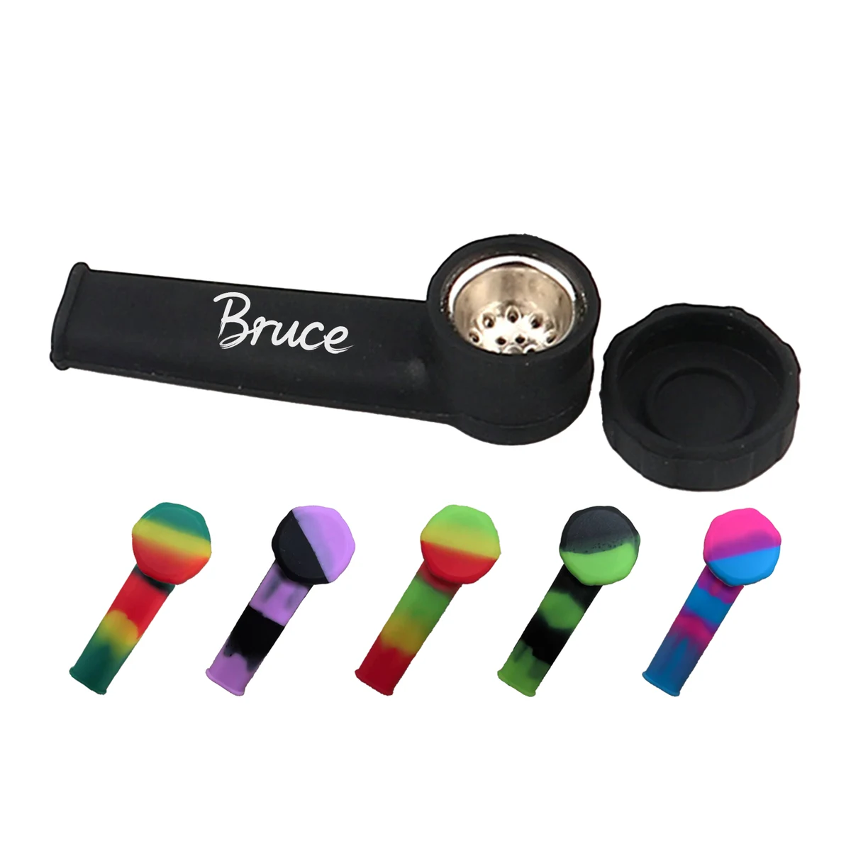 Portable Silicone Smoking Pipe w/ lid 1
