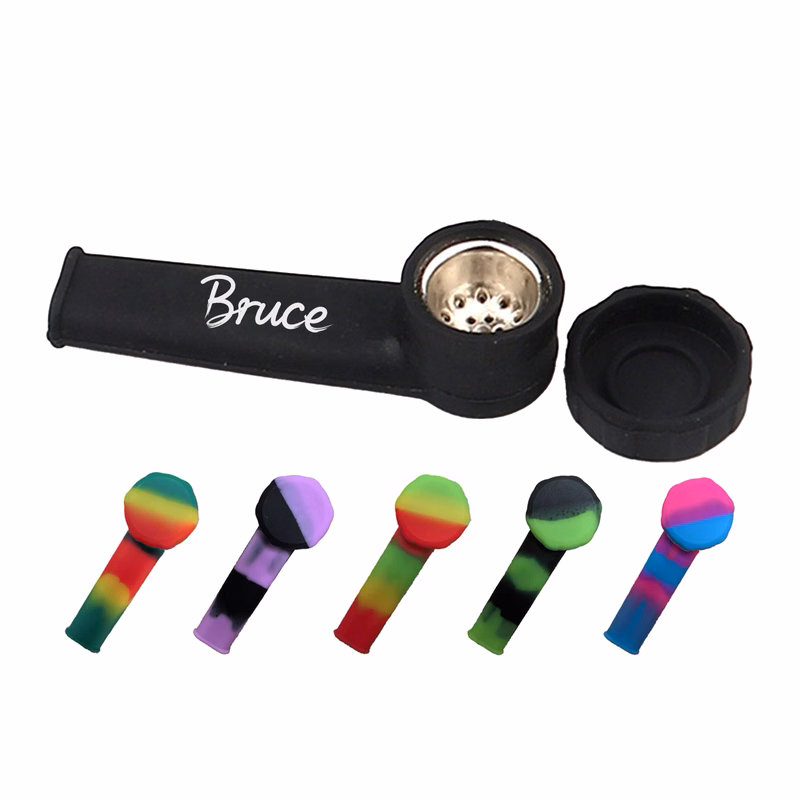Portable Silicone Smoking Pipe w/ lid